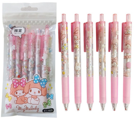 My Melody and My Sweet Piano Pen Pack Sanrio Pen Pack Sanrio Pens My Melody  Pens Kawaii Pens Japanese Pens 6 Pc Pen Pack 