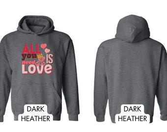 Alles, was Sie brauchen, ist Liebe, Unisex Heavy Blend ™ Hoodie, Teddybär Valentine, Happy Valentine Shirt, Liebe Shirt, Valentinstag Geschenk, Liebe gewinnt