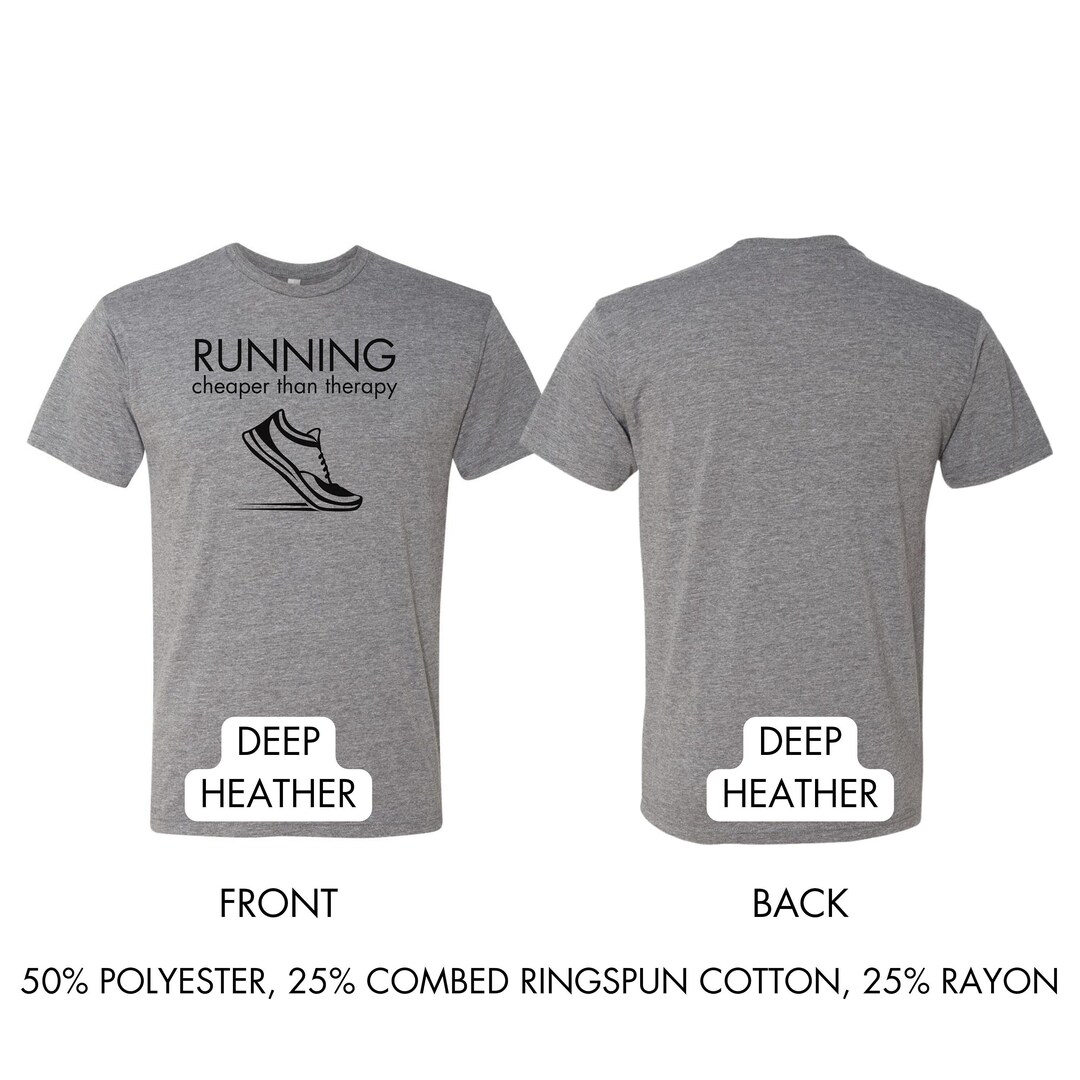 Running, Cheaper Than Therapy, Premium Triblend Shirt, Humor Shirt ...