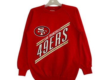 Sudadera vintage de los San Francisco 49ers • Jersey rojo de la NFL de los años 90