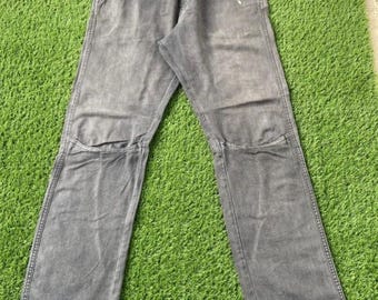 Pantalones vintage Cabane de Zucca Issey Miyake Sun Faded, estilo ropa de trabajo desgastada, de diseñador japonés.