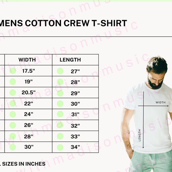 Next Level 3600 Size Chart Etsy