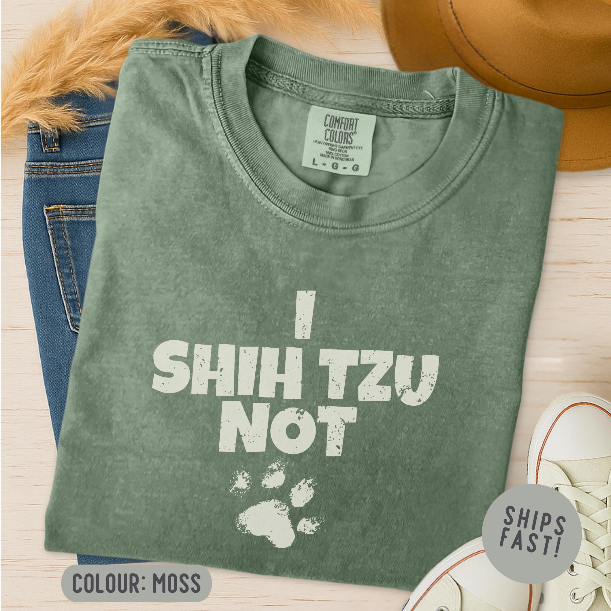 Cadeau de t-shirt Comfort Color I Shih Tzu Not pour les amoureux des animaux, t-shirt pour parent d'animal de compagnie, chemise de maman de chien, haut de papa de chien, cadeau de sauvetage d'animal de garde d'animal de compagnie