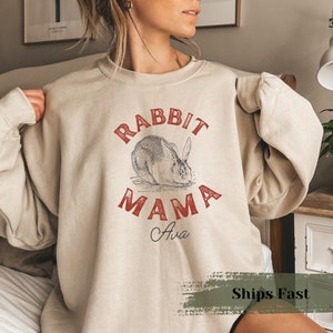 Personalized rabbit sketch Sweatshirt Farm Animal Lover Gift, Custom pet rabbit sweater, bunny appreciation jumper, rabbit lover sweatshirt