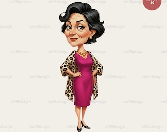 Funny Glam Ma PNG Clipart 10 Stylish Grandma Leopard Print Fashion Senior Sublimation Designs