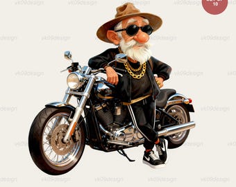 Funny OG Grandpa Streetwear Clipart 10 PNG Gangster Senior 90s Bootleg Shirt Sublimation
