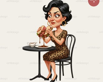Funny Roast Beef Grandma Clipart 8 PNG French Dip Sandwich Queen Sublimation Art