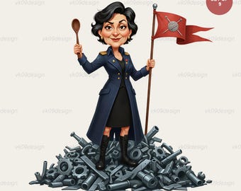 Funny Badass Post-Apo Grandma PNG Clipart 9 Survival Senior Sublimation Art