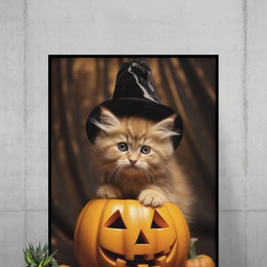 Cute Kitten Halloween Sublimation PNG, Black Cat Digital Design, Trick or Treat Graphic, Halloween Shirt Transfer, Digital Download