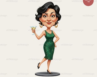 Funny Glam Ma PNG Clipart 11 Martini Cocktail Senior Lady Sublimation Designs