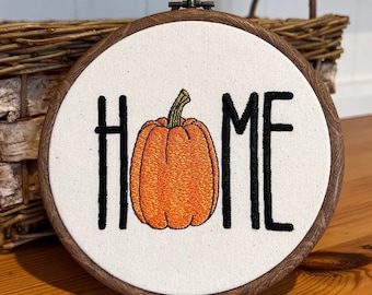 Home Autumn Pumpkin Embroidery Hoop