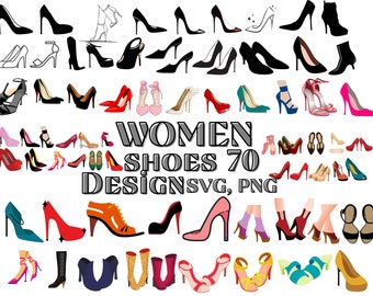 70x High Heels Bundle SVG / Women Shoes SVG / Cut File / Cricut / Clipart / Stiletto heels svg / svg files for circuit silhouette/ svg png