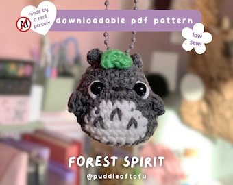 Forest Spirit PDF Häkelanleitung ~ Häkelanleitung, Amigurumi, Anime, gemütlich, schnell, einfach, für den Markt, Schlüsselbund, Plüschtier, PDF-downloadbar