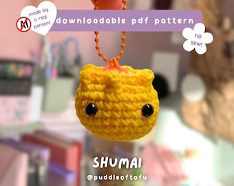 Shumai PDF Häkelanleitung ~ siu mai/siomai Häkelanleitung, amigurumi, kawaii, einfach, für den Markt, Schlüsselanhänger, Stofftier, PDF zum Download