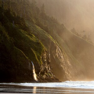 Photography Landscape Wall Art Print, Oregon Coast Waterfall