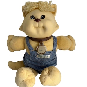 Vintage Cabbage Patch Koosas Cat Plush: 1986 Lemon Collectible