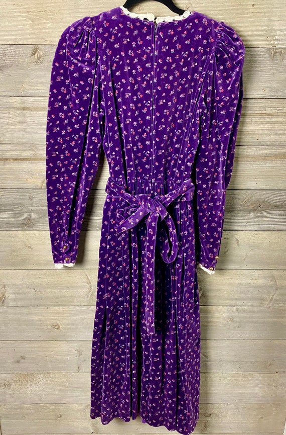 Vintage Laura Ashley Handmade Velvet Maxi Dress Size … - Gem