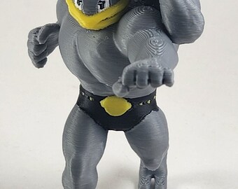 3D Printed Pocket Monsters Action Figure - Machamp - 3in, 5in, 7in