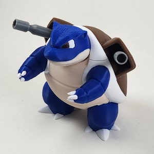 3D Printed Pocket Monsters Action Figure - Blastoise - 3in, 5in, 7in