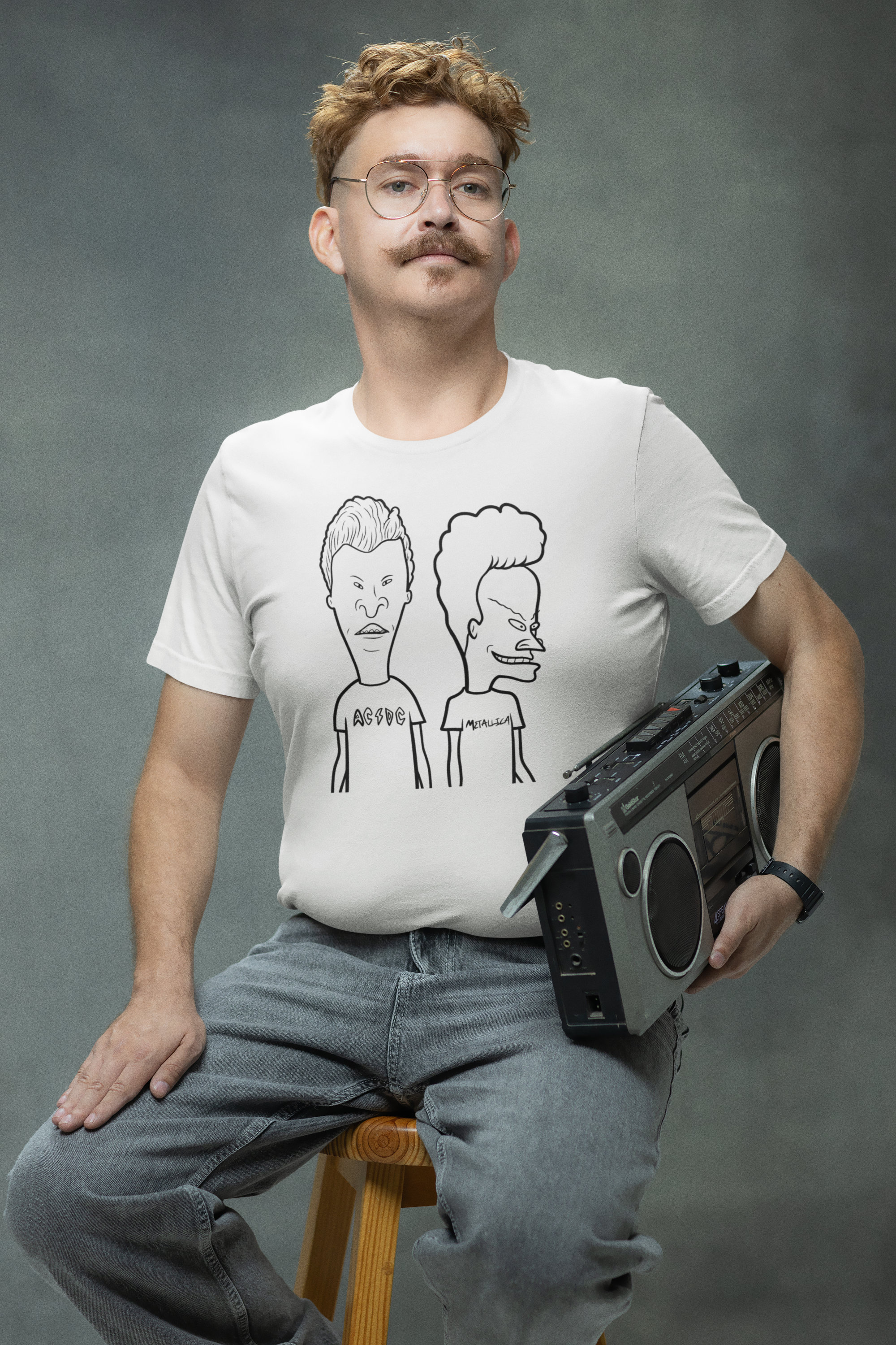 BEAVIS AND BUTTHEAD HALLOWEEN T SHIRT NOVELTY COSTUME METALLICA AC/DC SMALL- 3X - Foto 9