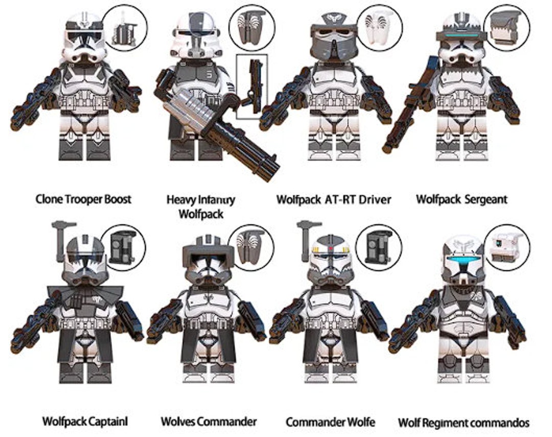 Lego Star Wars Wolf Pack Clone Trooper 75045 Minifigure Walmart Com