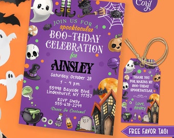 Editable Halloween Party Invitation, Halloween Boo-thday Invitation, Halloween Invite, Boo Invitation,  - Instant Download, Printable