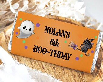 Editable Halloween Candy Bar Wrapper, Chocolate Bar Wrapper, Candy Bar Label, Party Favor Label, Instant Download, Printable, Digital
