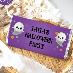 Editable Halloween Candy Bar Wrapper, Chocolate Bar Wrapper, Candy Bar Label, Party Favor Label, Instant Download, Printable, Digital