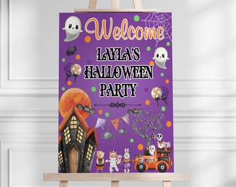 Editable Halloween Party Welcome Sign, Halloween Costume Party Welcome Sign, Halloween Party Sign, Instant Download, Printable, Digital