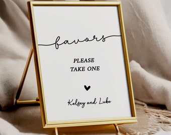 Wedding Favor Sign Template, Please Take a Favor Sign, Favor Sign Printable, Minimalist Favor Sign, Modern Favor Sign