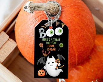 Printable Halloween Tag, Editable Halloween Treat Tag, Halloween Favor Tag, Halloween Thank You Tags, Gift Tag, Download, Digital