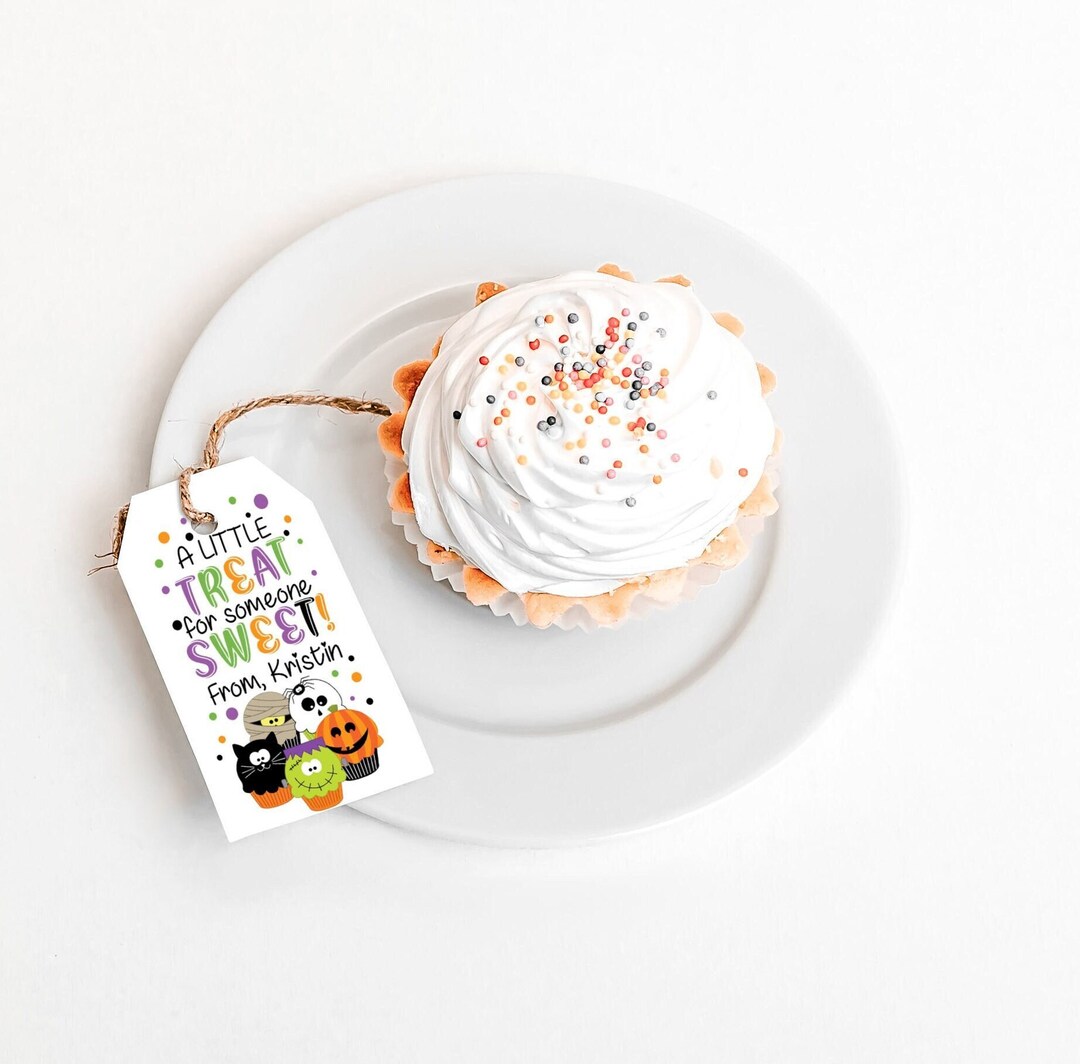 Editable Halloween Party Favor Tag, Halloween Treat Tag, Halloween ...