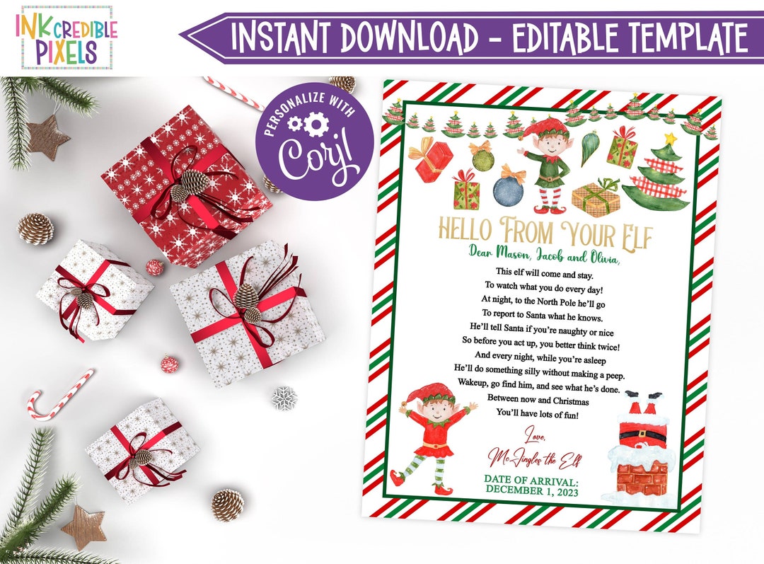 Printable Elf Letter Letter From Elf Printable Elf First Arrival Printable Elf Letter Letter From Elf Printable Elf First Arrival