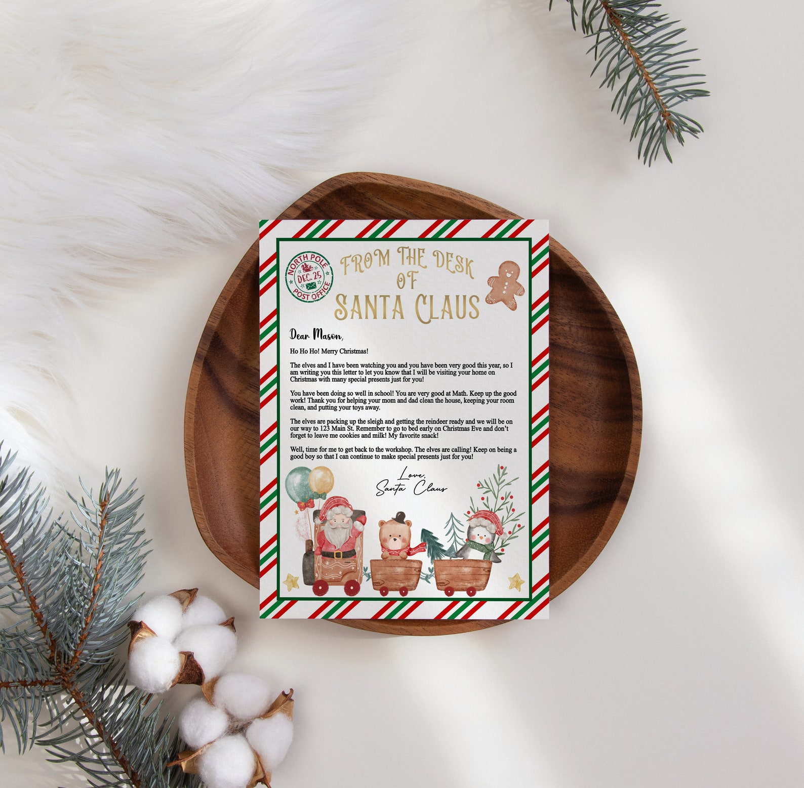 Editable Letter From Santa, Official Letter From Santa Claus, Greeting ...