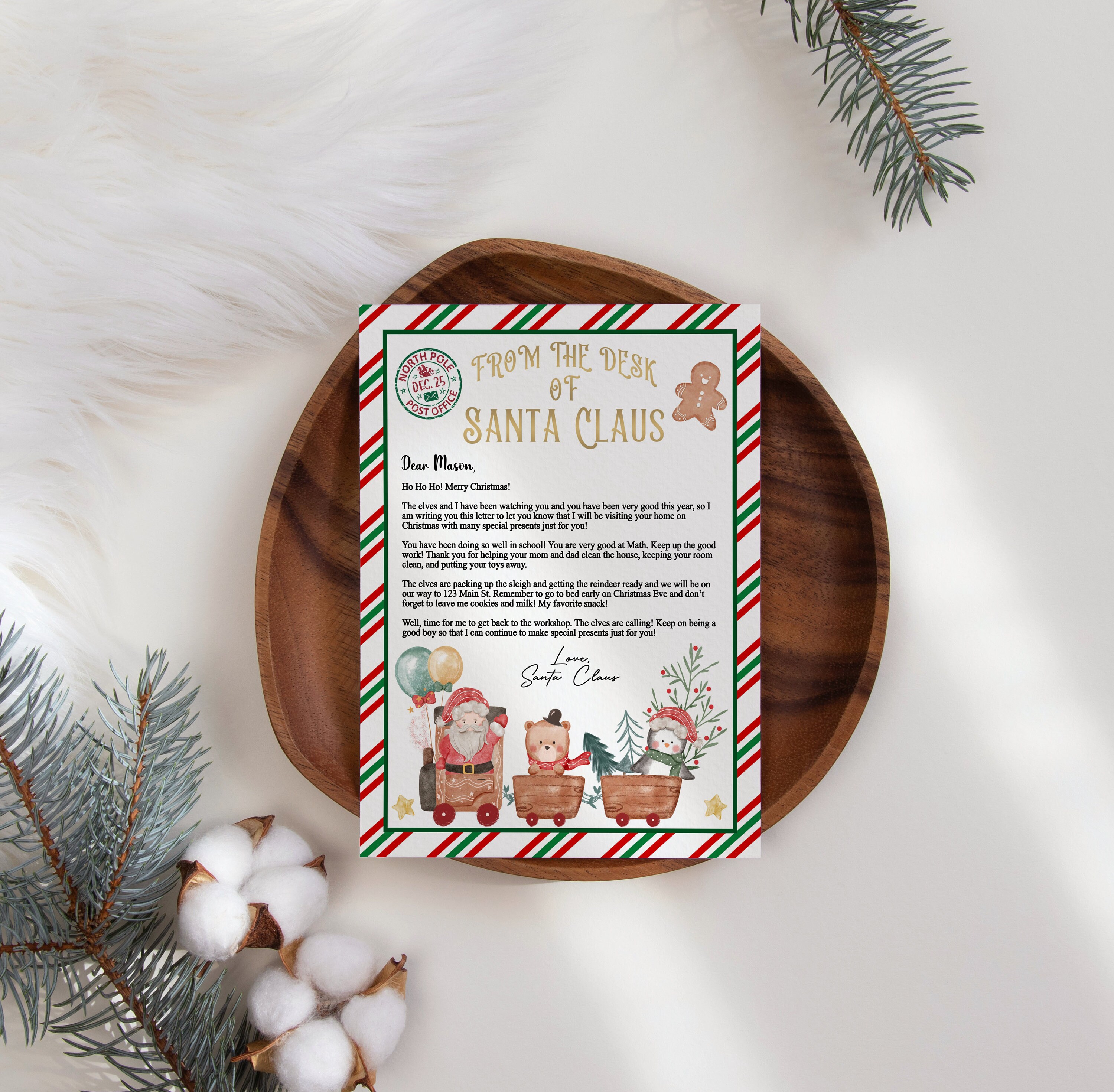 Editable Letter From Santa, Official Letter From Santa Claus, Greeting ...