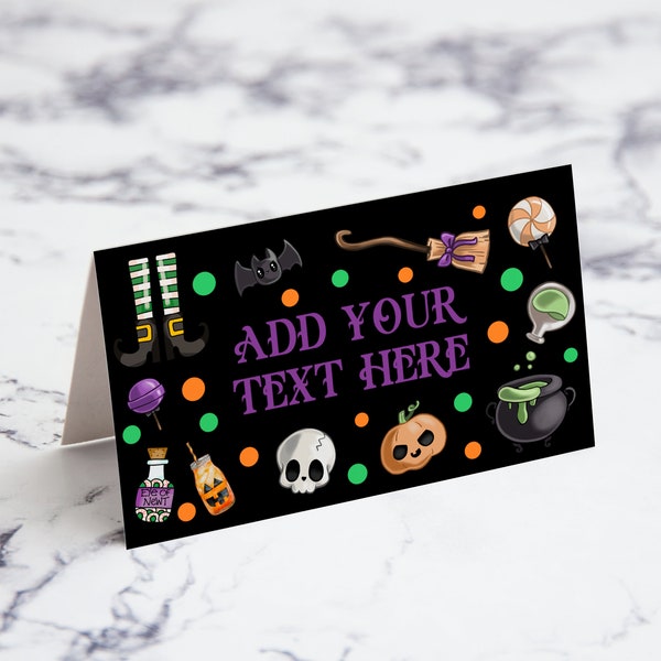 Halloween Place Card - Etsy