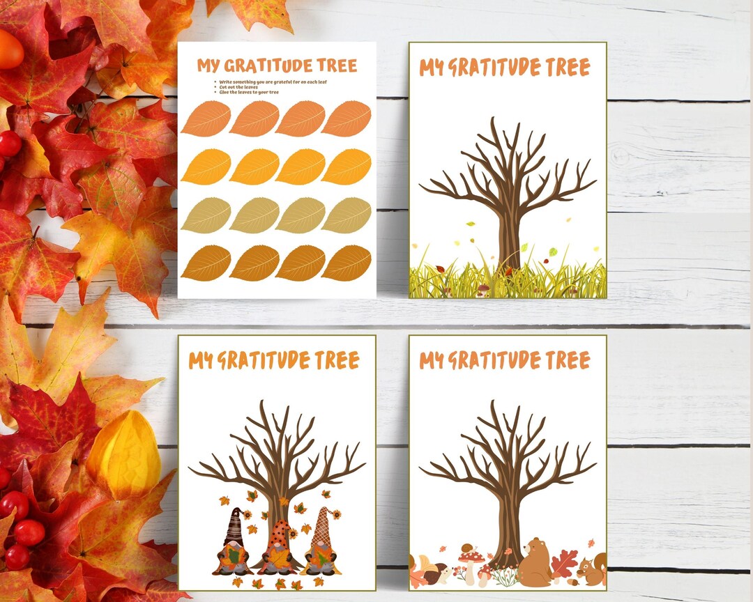 Gratitude Tree Thanksgiving Craft Activity Gratitude Activity for Kids ...