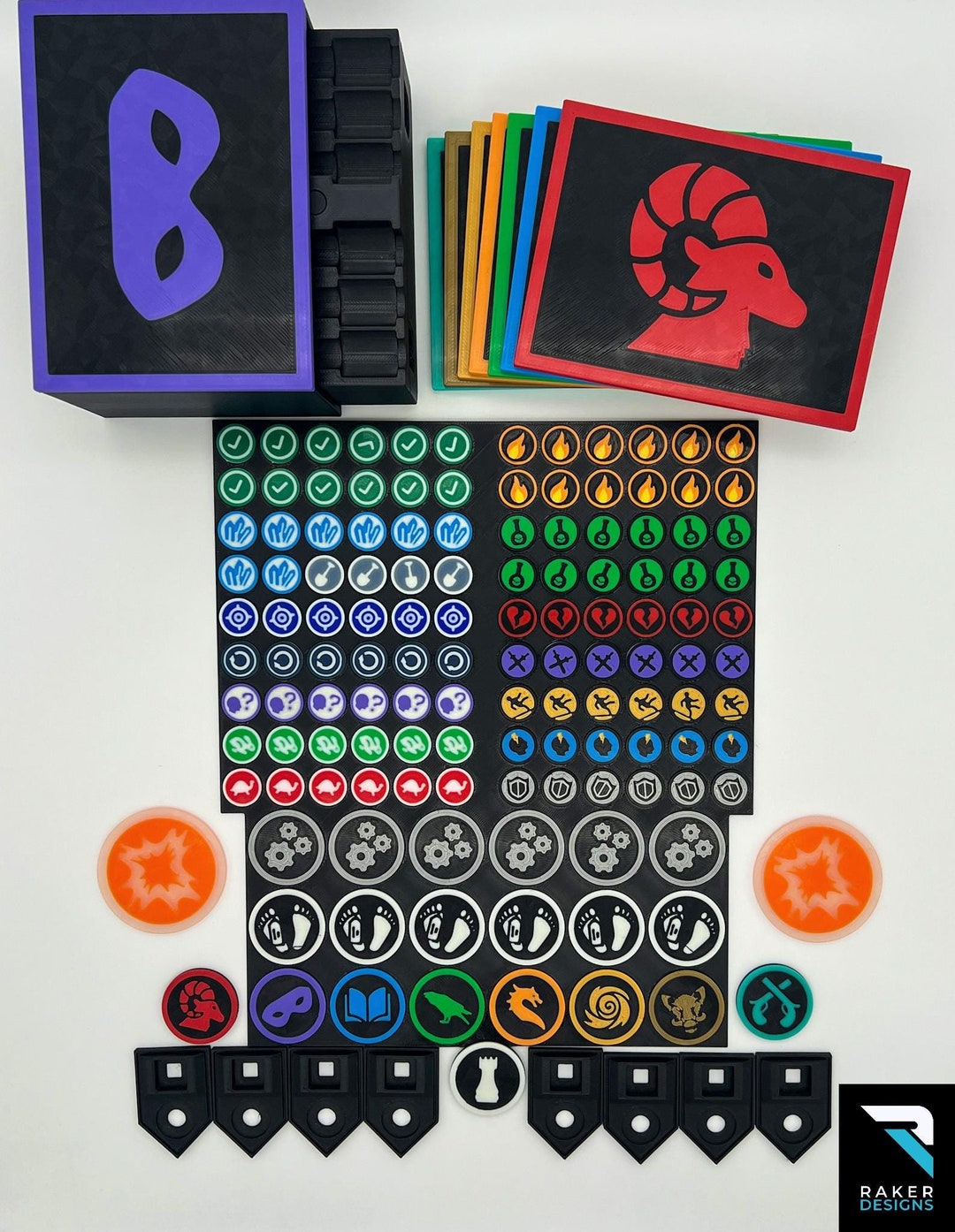 Malifaux Token Bundle With Carrying Case | 128 Tokens + Case + 8 ...