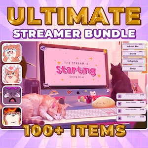 Twitch Overlay Pack | Animated Stream Screens: Cozy, Lofi & kawaii Aesthetics for OBS and Stream Elements