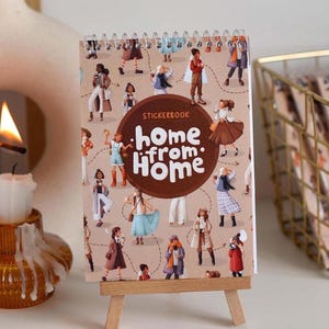 Libro di adesivi "Home from Home" Regalo per la festa della mamma Piano annuale 2025 per 12 mesi Planner colorato Adesivi Bullet Journal Artigianato decorativo Journaling