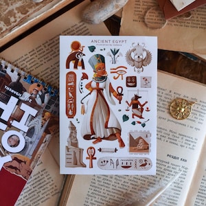 Sticker Bogen das alte Ägypten | Diese Aufkleber werden als Teil einer Sammlung eines Geschichts-Stickerbuchs gezeichnet [SALES ARE OFFEN] Link in der Beschreibung