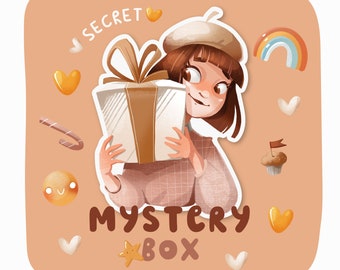 Mystery Stationery Box Secret Sticker Pack Bookmarks Love Cards Mother's Day Gift for Her BuJo Sticker Paper Supplies Happy Mothers Day