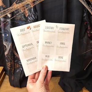 Calendar Stickers 2025 Month Sticker Sheet Functional Minimalism Planner Stickers Bullet Journal Crafts Sheet January-June July-December