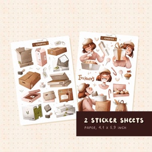 Dozen Stickerpakket Happy and Holidays stickervellen Happy Planning briefpapier Bullet Journal stickers Kawai sticker moeder cadeau