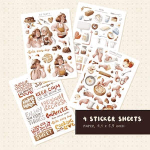 Charlotte Stickers Back Alltag Dessert Kochbuch Sticker Bogen Kochen Icons Bon Appetit Home Made Rezepte Yummy Just Heat Up