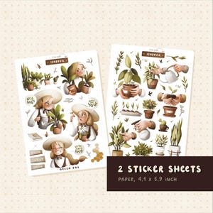 Stickerset potplant Green Day My Green Family Bullet Journal- en plakboekstickers Journaling Pennepallingsticker stationaire stickers