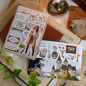 Stickers princesse de galles vieux château feuille d'autocollants adorables autocollants tant de livres si peu de temps lieu lointain couronne royale britannique