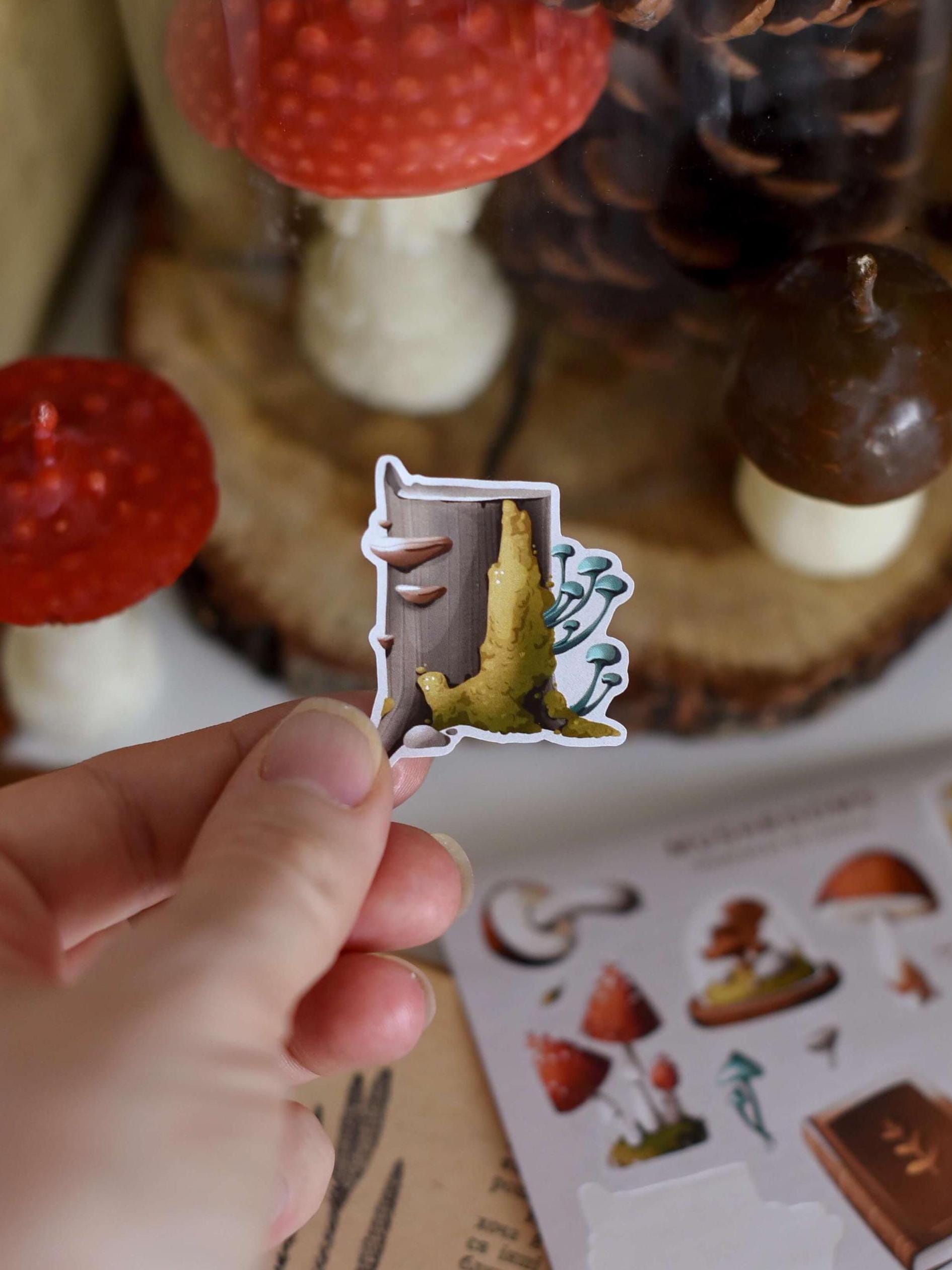28-teiliges Fuchs & Pilz Sticker-Set – 3D Soft-Aufkleber Wasserabweisend Für Karten & DIY