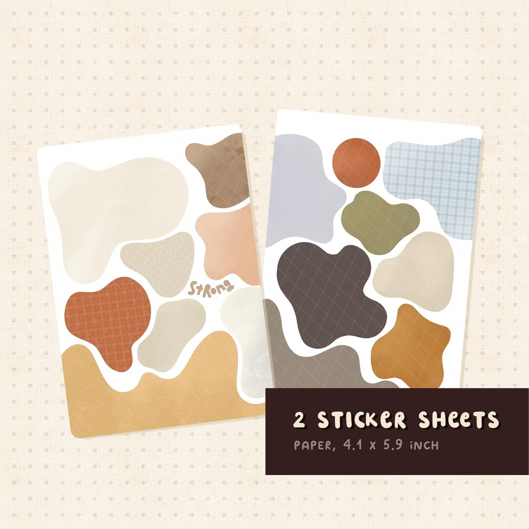 Shape Builder Sticker Shape Sticker Sheets Sticker Kit Abstract Shape Stickers Colorful ...