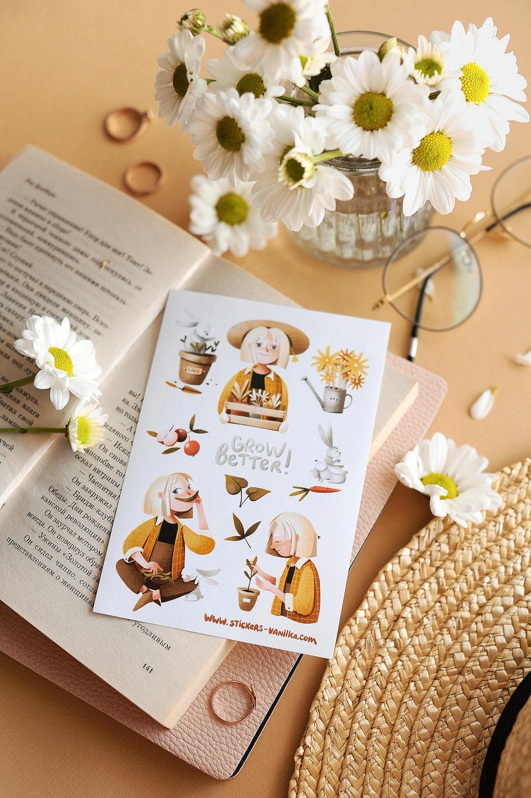Gardening Sticker Sheet 4.1x5.9inch – Plant & Botany Stickers for Junk ...